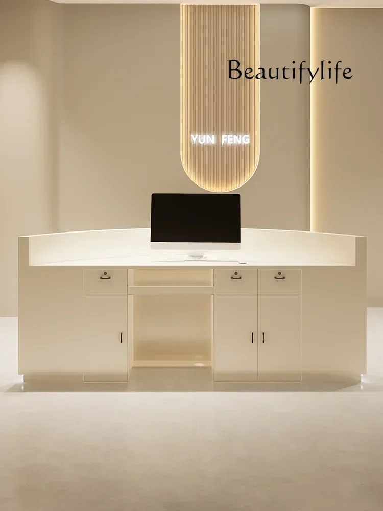 

N49 Aesthetic Elegant Bar Counter Cabinet Modern Delicacy Nordic Simple Reception Desks Unique Luxury Mostrador Commercial Furni