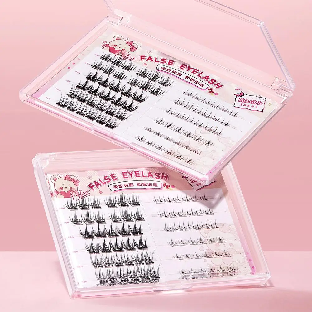 2025NUOVO Strumento per piastra completa per ciglia finte non adesive con arricciatura e bellezza delle donne miste Innesto naturale spesso O3Z5