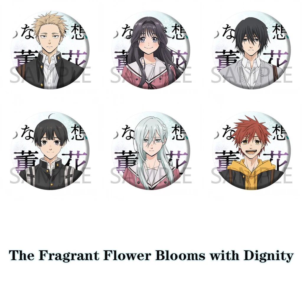 

Anime Kaoru Hana Wa Rin To Saku Pins Waguri Kaoruko Tsumugi Rintaro Badge Cosplay Cartoon Itabag Bedge Brooch DADGE Xmas Gift
