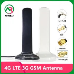 광대역 4G LTE 3G GSM 안테나, 12dBi WiFi 라우터 신호 부스터, 셀룰러 모바일 네트워크 증폭기, 마그네틱 베이스 CRC9 TS9 RP SMA