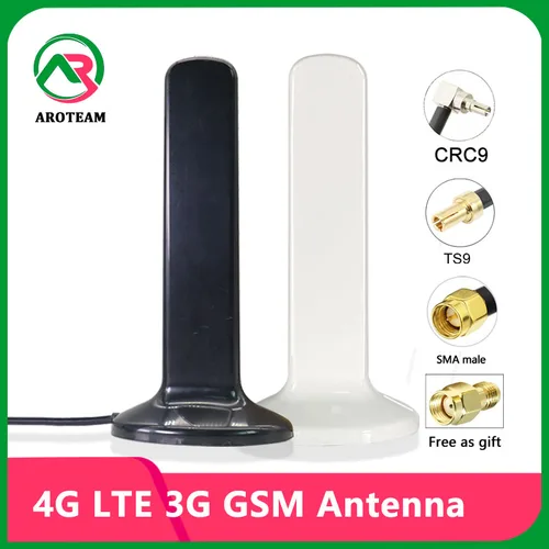 광대역 4G LTE 3G GSM 안테나, 12dBi WiFi 라우터 신호 부스터, 셀룰러 모바일 네트워크 증폭기, 마그네틱 베이스 CRC9 TS9 RP SMA 