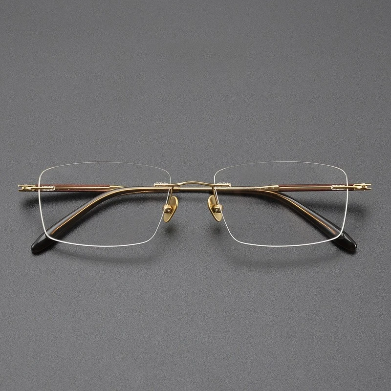 

Handmade Small Size Design Square Alloy glasses frame men women optical Myopia Presbyopia prescription Lenses attachment eyewear