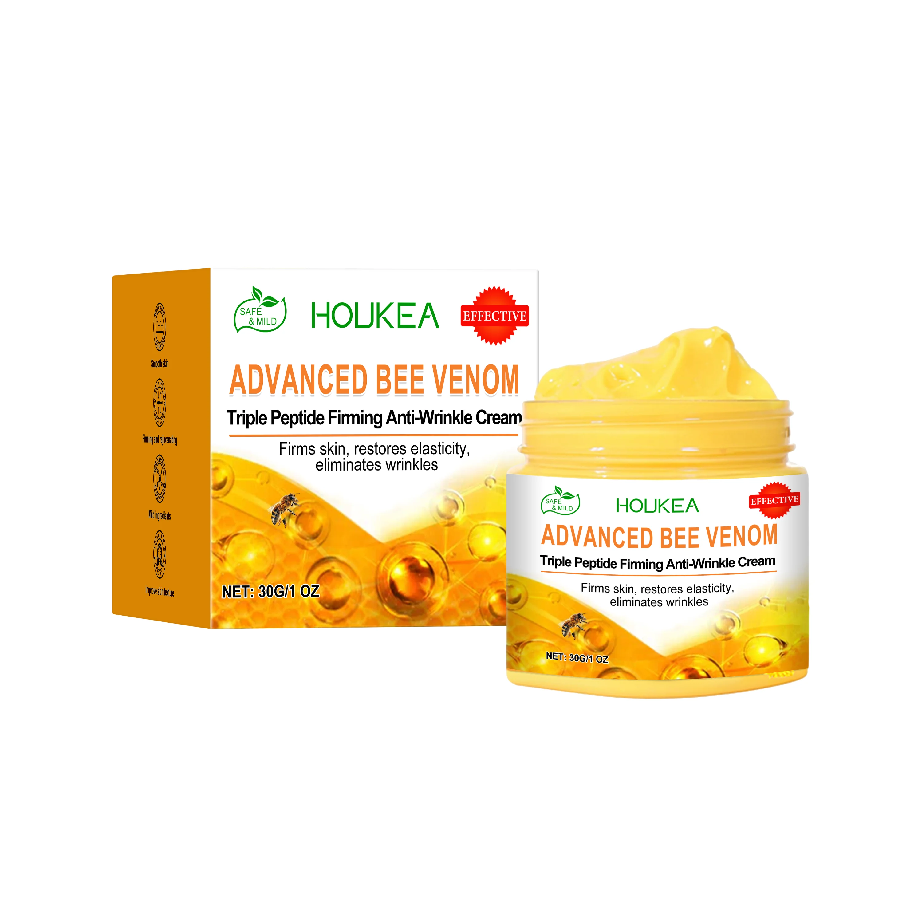 Firming Bee Venom Cream Improving Sagging Keep Brighten Light Weight Relax Muscle Improve Elasticity Body Cream Moisturizer