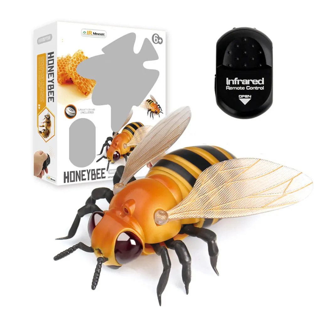 Trick Electric Infrared Remote Creative Simulation bee Robotic Control Mini Gift Adult Prank Insect Model Kids Toy VG240