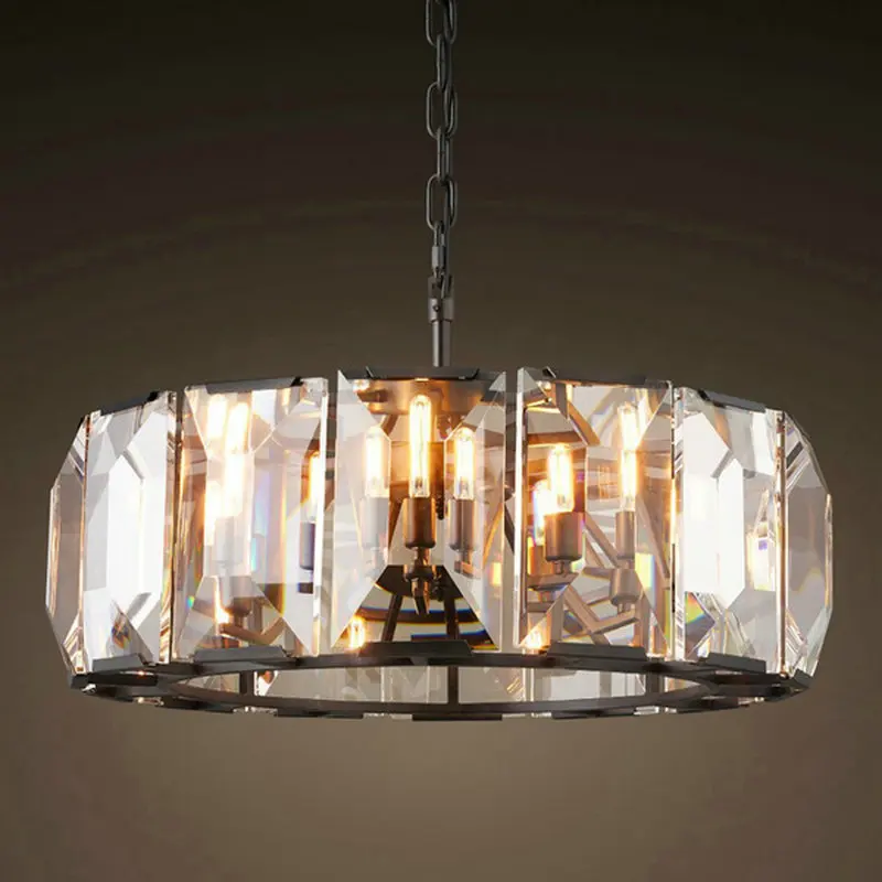 

Высокое качество современный светодиодный E14 американский дизайн ретро кристалл светодиодные подвесные светильники спальня гостиная подвесной светильник