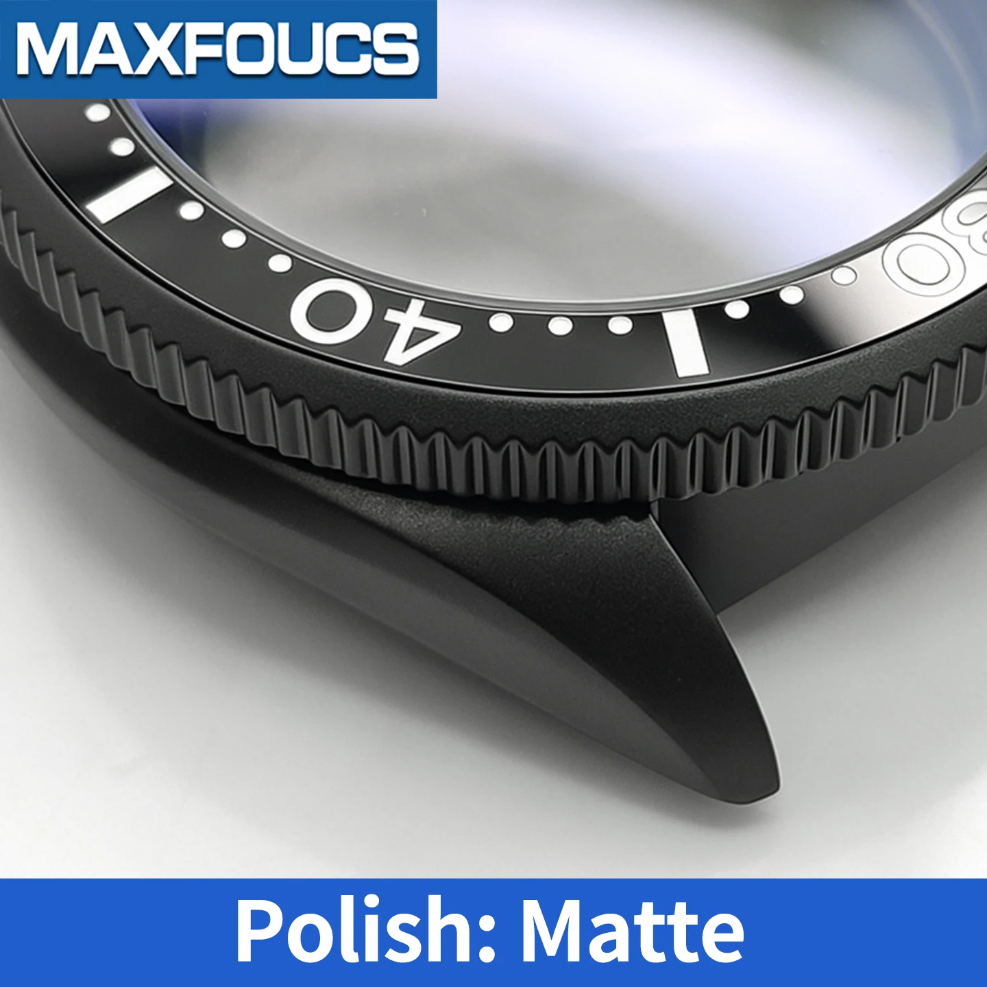 MM300 SRPD SKX Uhrengehäuse-Set Mattschwarze Uhrengehäuse MOD Uhrenteile NH NH35 NH36 4r36 4r35 Modifikationsteile Saphir Maßanfertigung – Detail 6