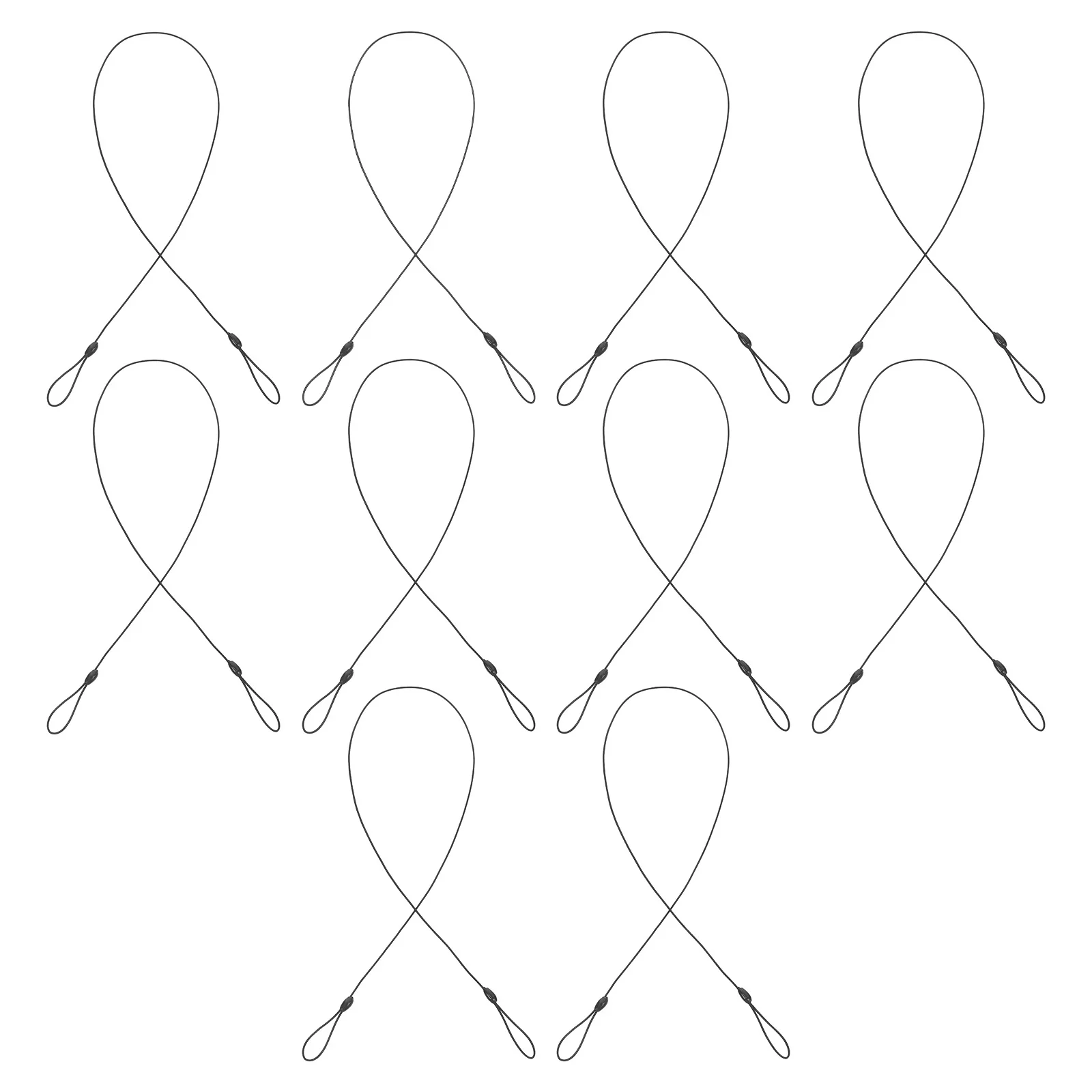 

10Pcs Elastic Badge Lanyard Multifunction Retractable Spring Cord Pen Stylus Holder Neck Strap Anti Lost Mask Chain