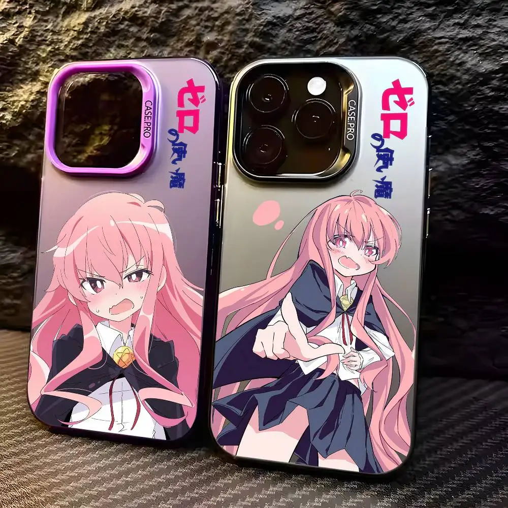 Чехол для телефона Anime Zero No T-Tsukaima для IPhone 16, 15, 14, 13, 12, 11 Plus Pro Max, многоцветный, Аврора, лазерный, противоударный, принципиально