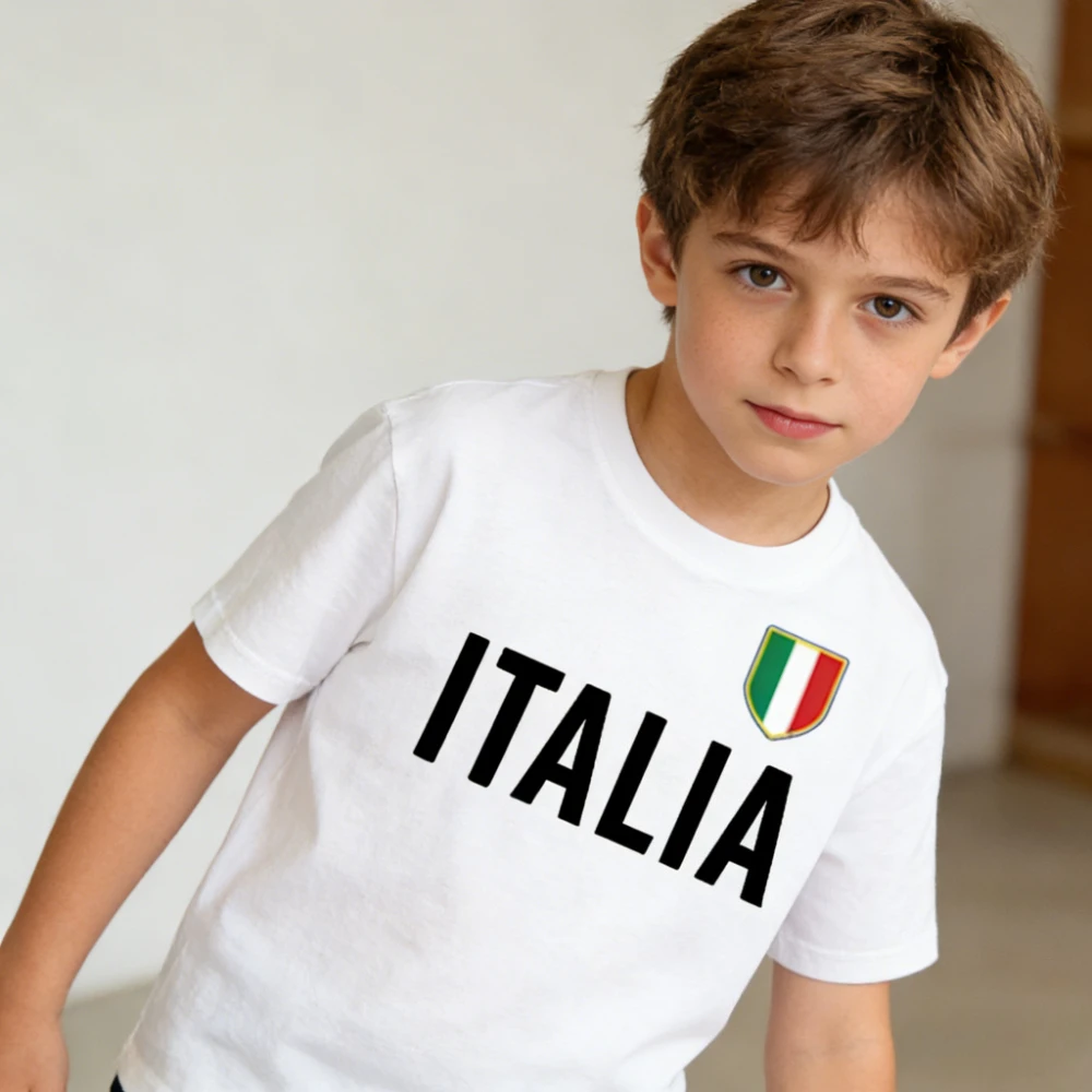 ITALIEN Einfache Kinder T-Shirt Italien Memorial Kleidung Jungen und Mädchen Casual Täglichen Leben Baumwolle Hemd Kinder Oansatz Heißer Verkauf Tops