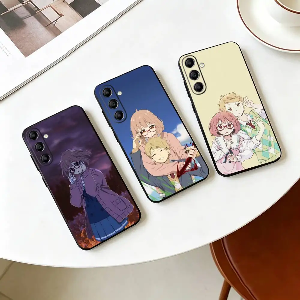 B-Beyond the Boundary Anime  Phone Case Black Silicone Soft For Samsung Galaxy A73,A72,A71,A70,A53,A52,A51