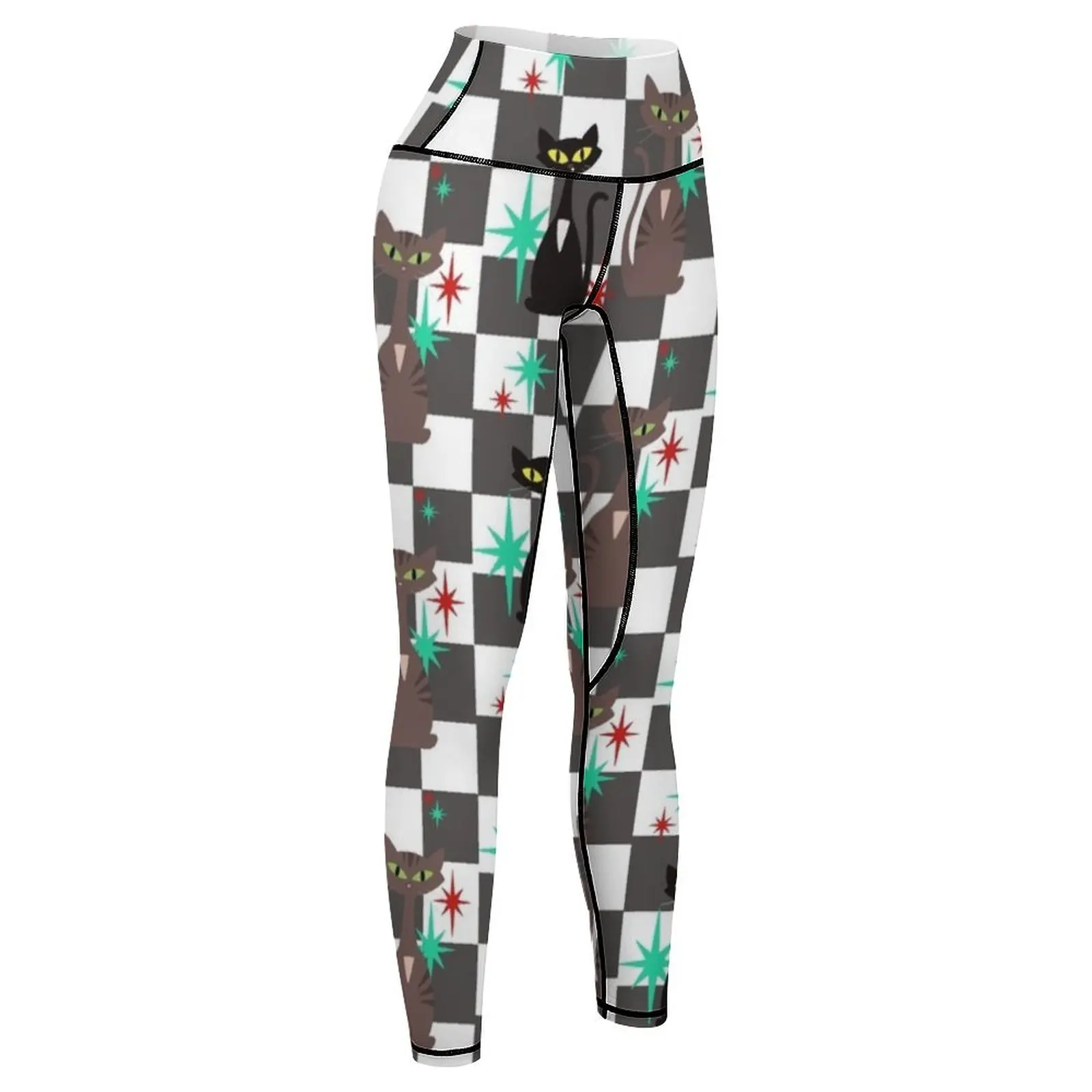 Mój atomic kitties Legginsy sportowe damskie push up Spodnie sportowe damskie Legginsy