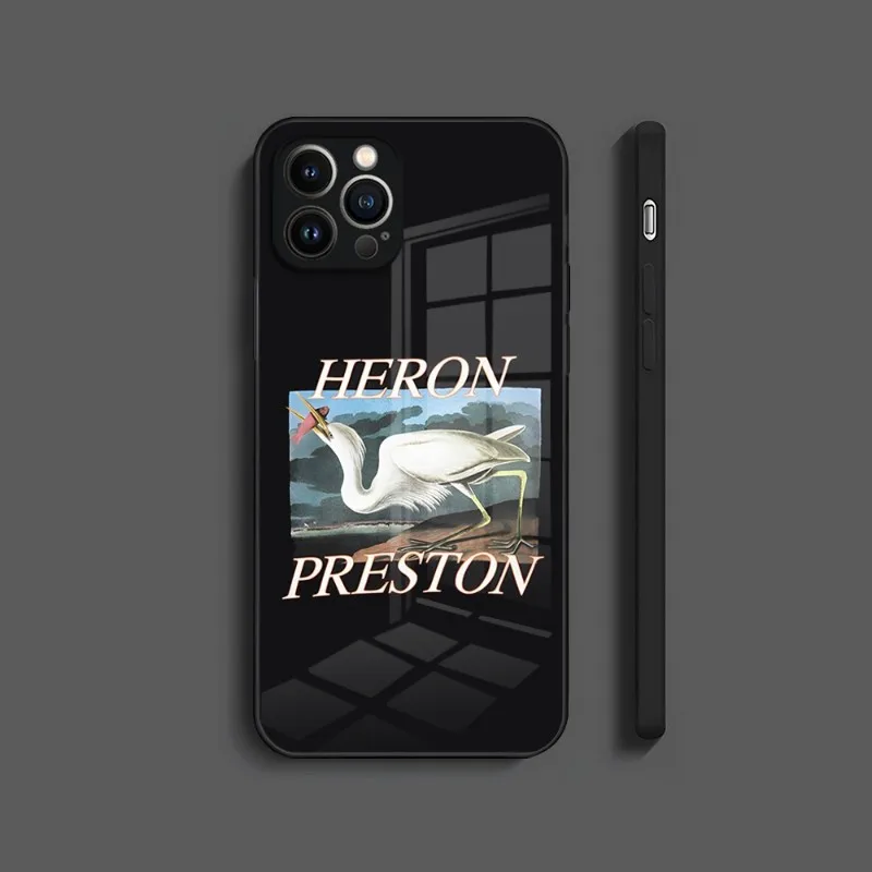 Design Heron-Preston Phone Case For Apple IPhone 14 Pro 12 11 13 Mini X XR XS Max 8 7 6 Plus SE 2020 Glass Design Back Cover