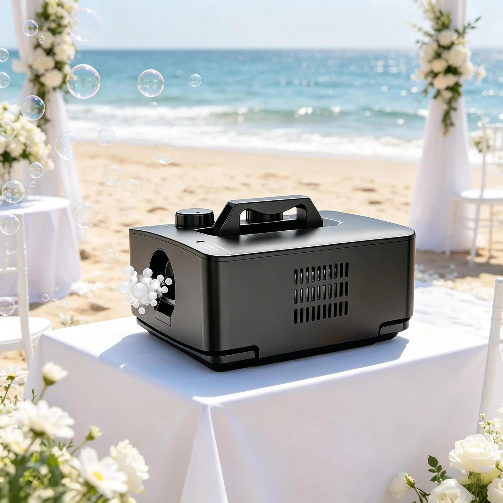 400W Portable  Bubble Machine 2-in-1 Fog Bubble Maker for Wedding Party Stage Effects