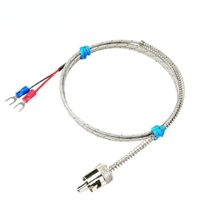 KJ E PT100 compatibele Compression Spring Bayonet RTD Temperature Sensor