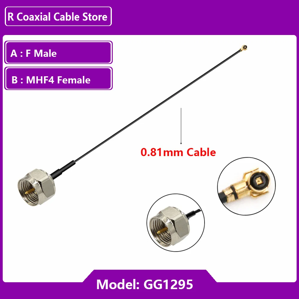 1PC u.FL MHF4 Female Jack to F Male F Female RG1.13MM 0.81MM  RF Coaxial Cable Pigtail 3G Antenna Extension Cord Wire