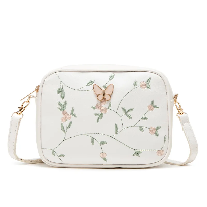 Fashionable and casual butterfly decoration single shoulder camera bag 2024 new exquisite embroidered womn\'s crossbody bag