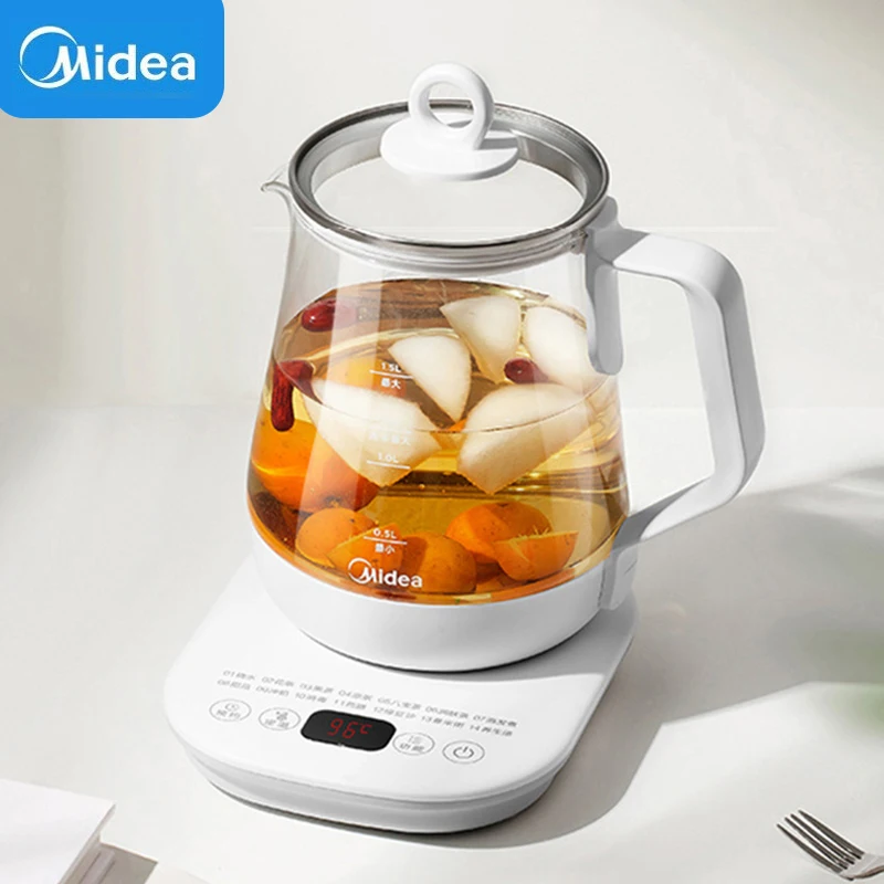 

Midea Electric Kettle 1.5L Health Pot Household Teapot Adjustable Firepower Temperature Tea Dessert 220V Home Appliances