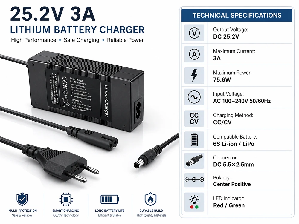 25.2V 3A 5A Battery Charger Massage Gun Tool Charge for D008 Pro F8 Pro M500 TT8 MM8 K30 MT66