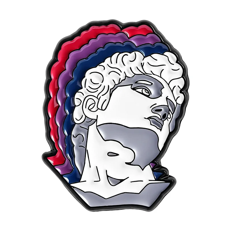 Art Statue Enamel Pins Pride Rainbow Sculpture Brooches Lapel Badge Fashion Jewelry Accessories Gifts for Friends Wholesale