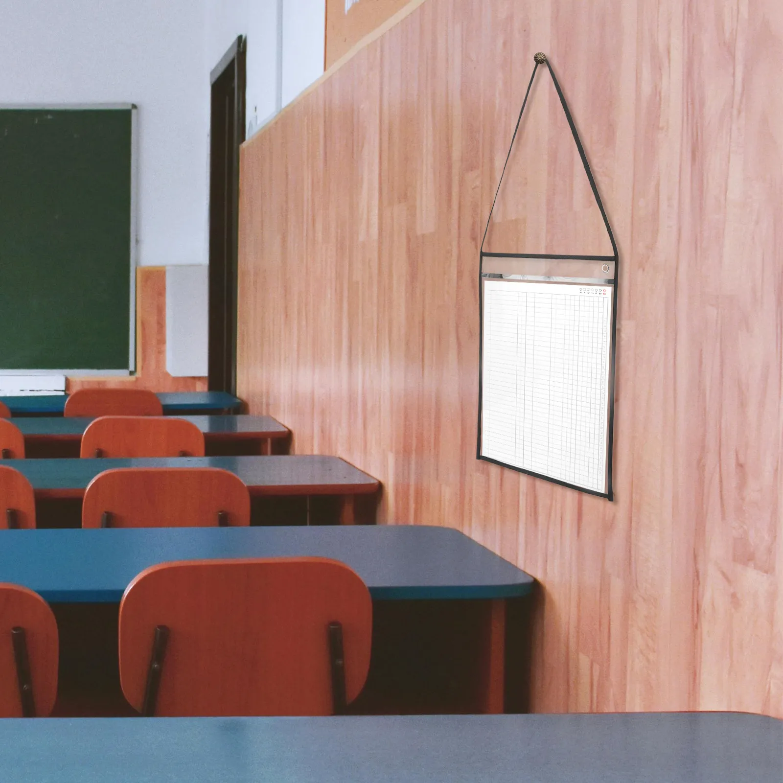 

10Pcs Clear Plastic Hanging Ticket Holder Erasable Pet Sleeve for Work Documents Schedules Job Tickets Repair Orders Restaurant