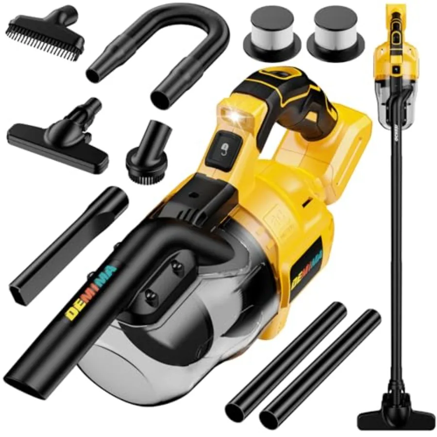 

Cordless Vacuum Battery 5 in 1 Lightweight Handheld Vacuum Cleaner with 500W Powerful Motor 46 CFM Portable Hand Vacuum with Fi