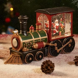 Christmas Train Santa Claus Snowman Eve Box Lantern Table Led Train for Interior Scene Props Ornaments Table Decoration