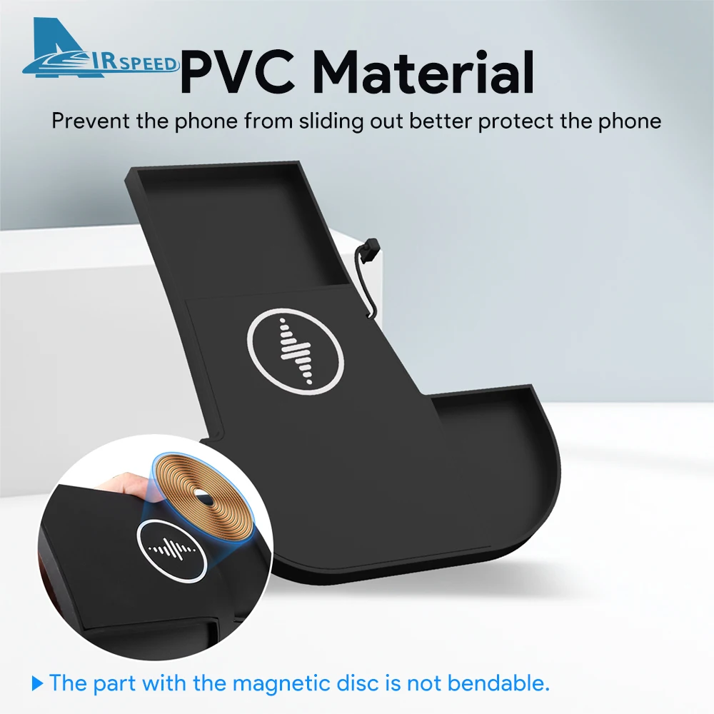 

For Smart #3 2023 2024 2025 2026 Mobile Phone Charger 15W Car Wireless Charging Holder PVC Mat LHD Black