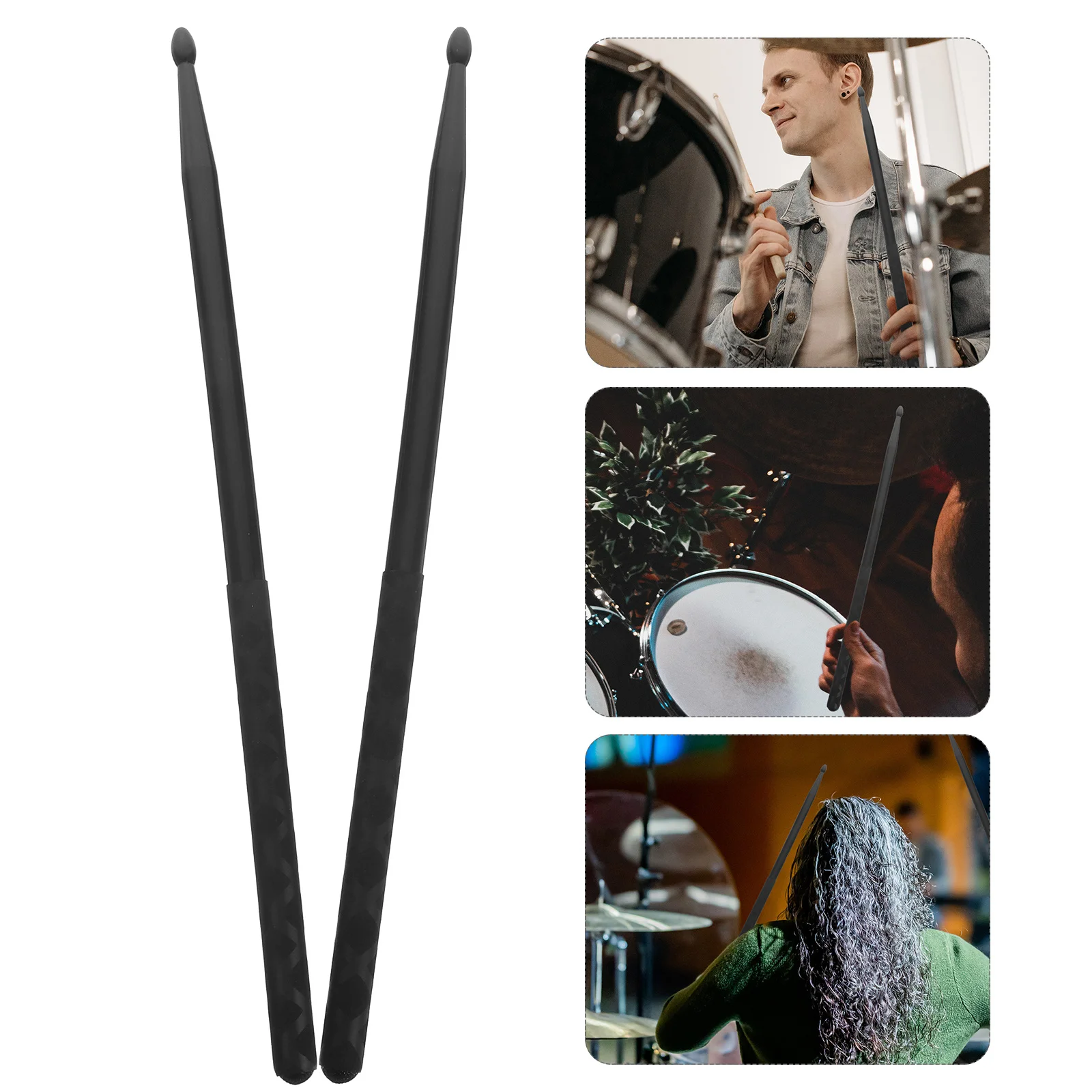 

1Pair Premium Drumsticks for Adult Drummers Tough Nylon Construction Reliable Performance on Acoustic Electric Drums Percussion