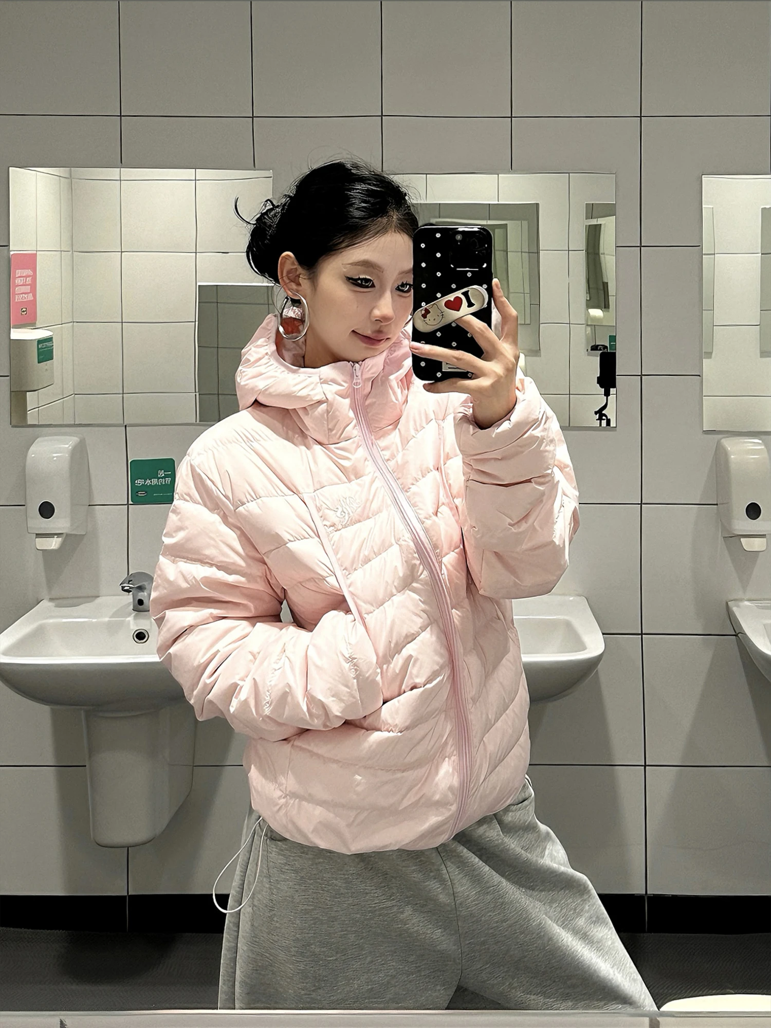 

Warmth Guaranteed Tagkita Street Sle Hooded Du down Jaet Embroidered Rib Bone Pattern ex Autumn Winter Outerwear