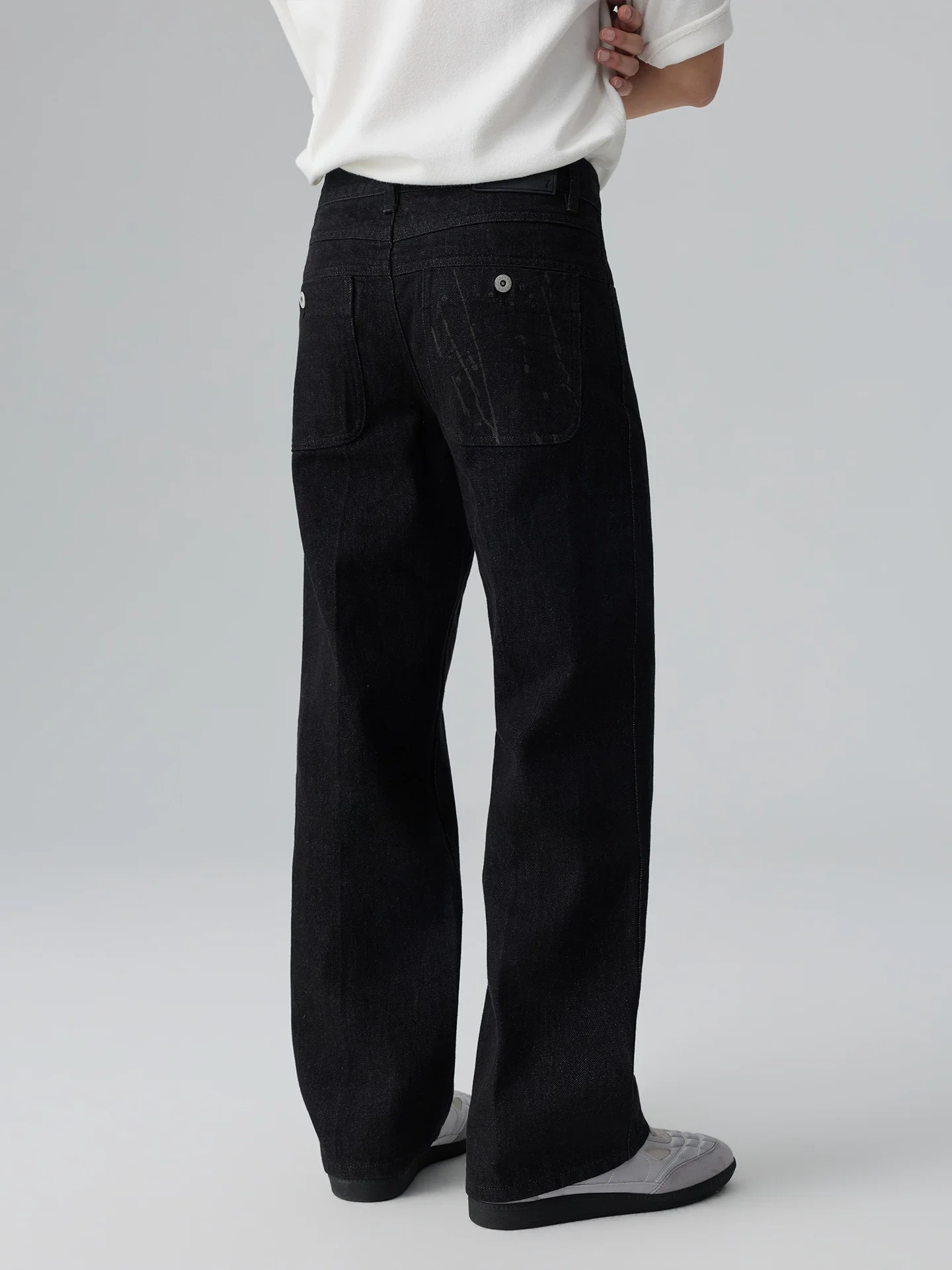 Novos Jeans Retrô Originais de Cintura Média com Perna Reta em Algodão Denim com Estampa de Flores e Espigas de Trigo para Homens e Mulheres