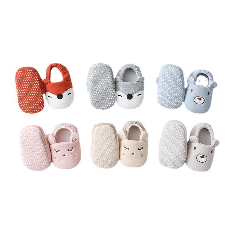 

Animals Pattern Newborn Socks Toddler Boys Shoes Non-slip Crib First Walkers Winter Baby Soft Slipper