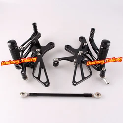 Motorcycle Adjustable Shift Foot Pegs Rear Set Footrests Replacement Kit For Yamaha YZF R1 2004 2005 2006  YZFR1  YZF-R1