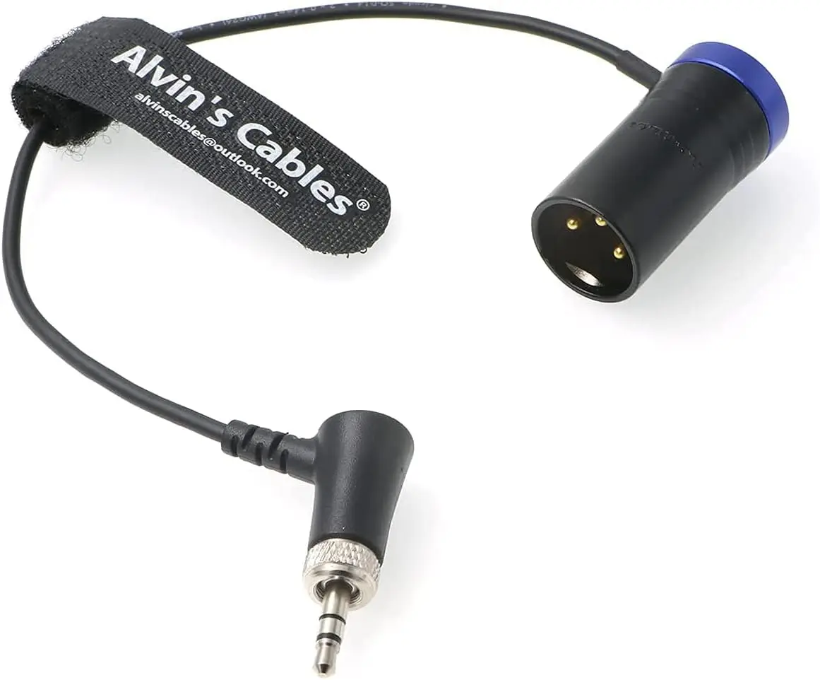 Low Profile Audio Cable for Sennheiser EK 2000 XLR 3Pin to Lock 3.5mmTRS RightAngle Balanced Cable for Sound Devices Zaxcom Zoom