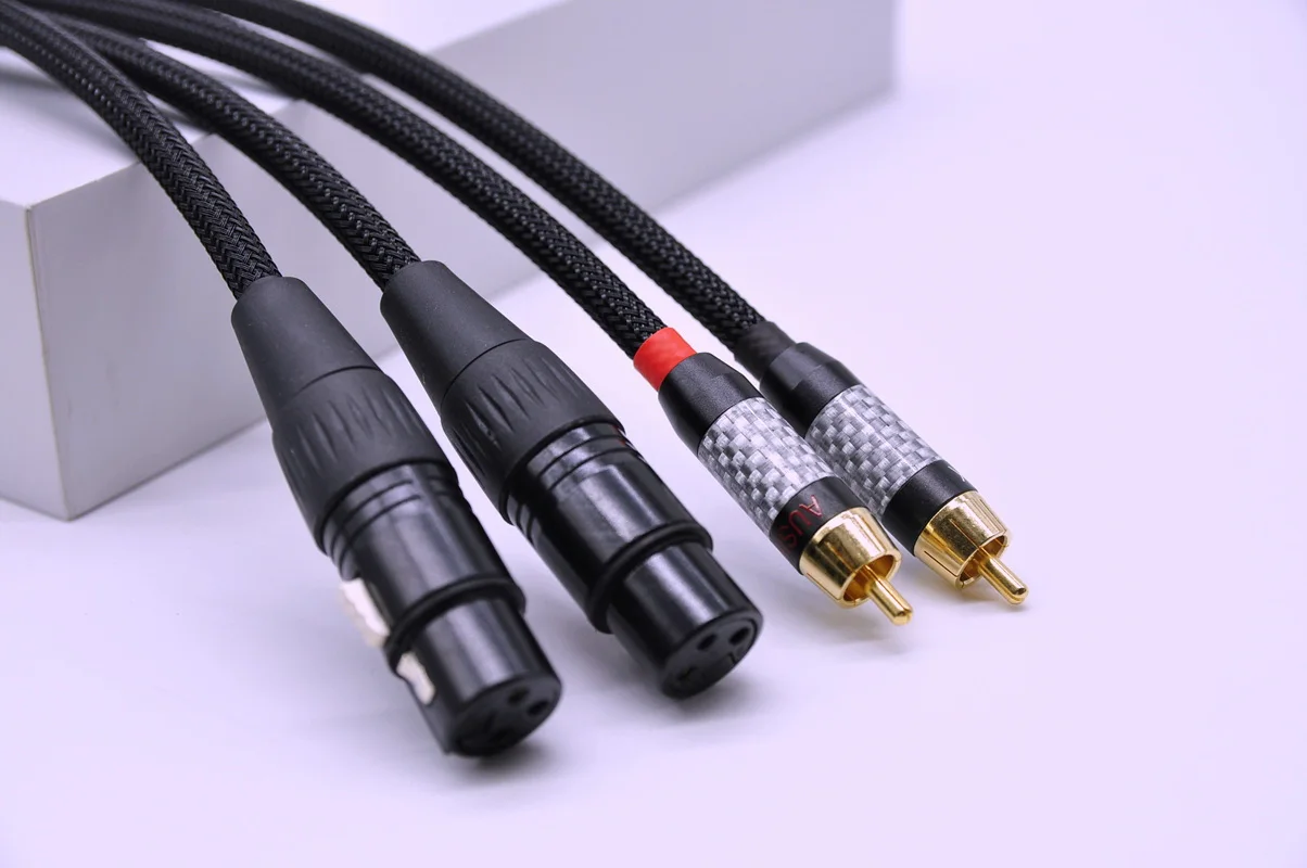 1Pair HIFI RCA To Female XLR Canare Audio Cable  / 0.2m 0.3m 0.5m 1m 1.5m 2m 3m 5m AUSIK AS007