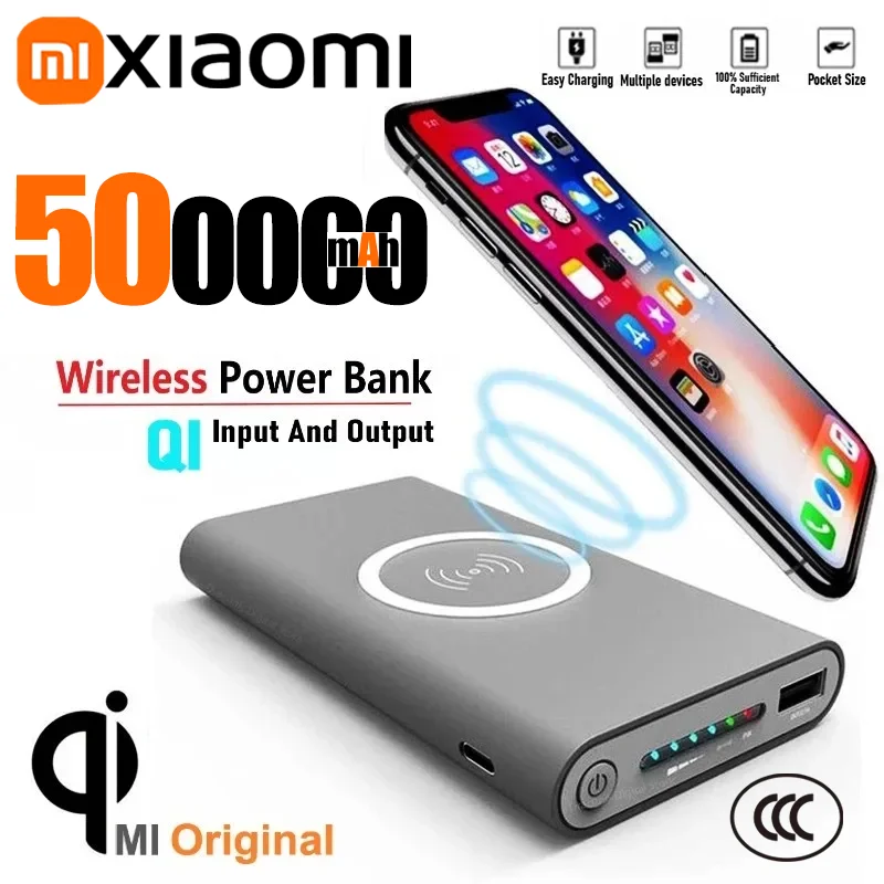 Xiaomi Super Slim Magnetic Wireless Power Bank 200000mAh High Capacity USB-c Two-Way Portable Fast Charger For IPhone Samsung