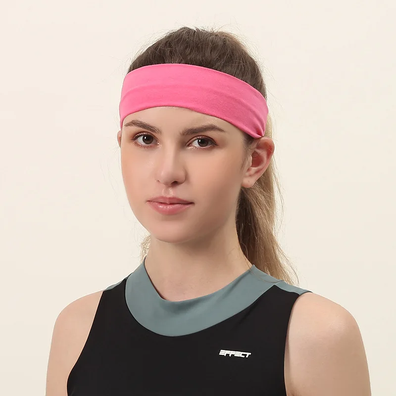 Women's Sports Headband Elastic Sweat-Absorbent Solid Color Headband Hair Accessory Thanksgiving Christmas Gift image 6