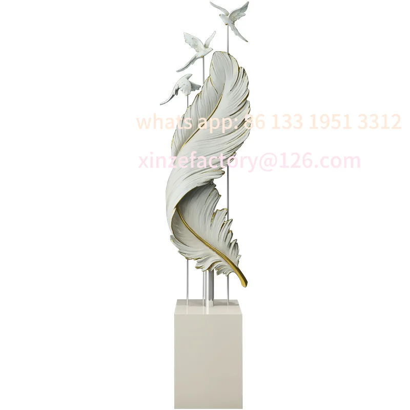 

TV cabinet light luxury feather floor decoration large porch office home accessories housewarming new home