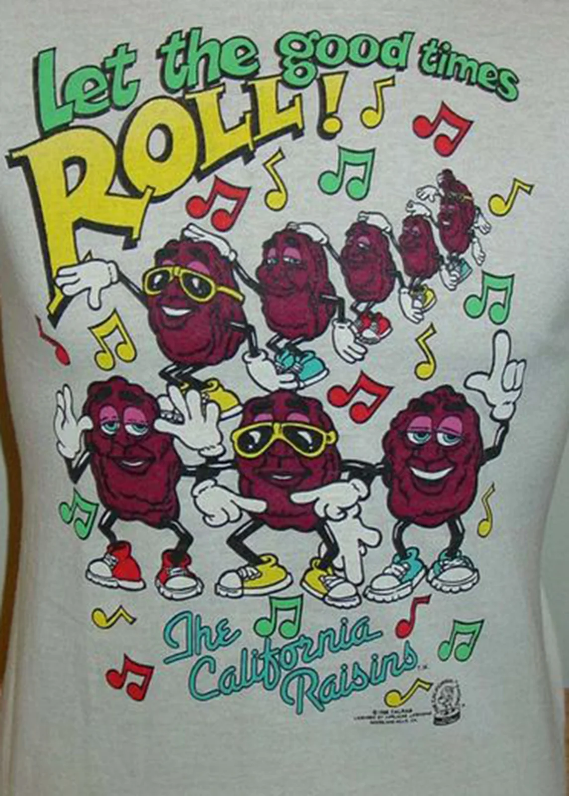 vintage 1988 California Raisins T Shirt Size S-4XL Cotton CG286