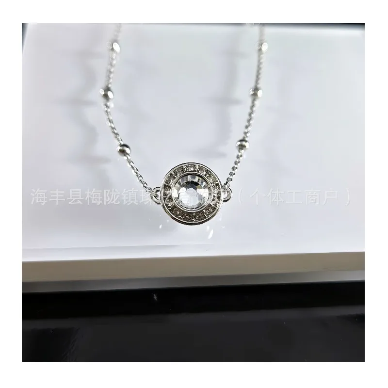 

Shijia Imitation Crystal Inlaid Necklace Cut Round with Round Beads Double-sided Adjustable Bracelet Set Version