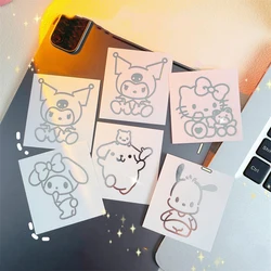 10Pcs Kawaii Sanrio Sticker Hello Kitty Kuromi Cinnamoroll Cartoon Anime Cute Phone Case Decorate Waterproof Stickers Toys Girls