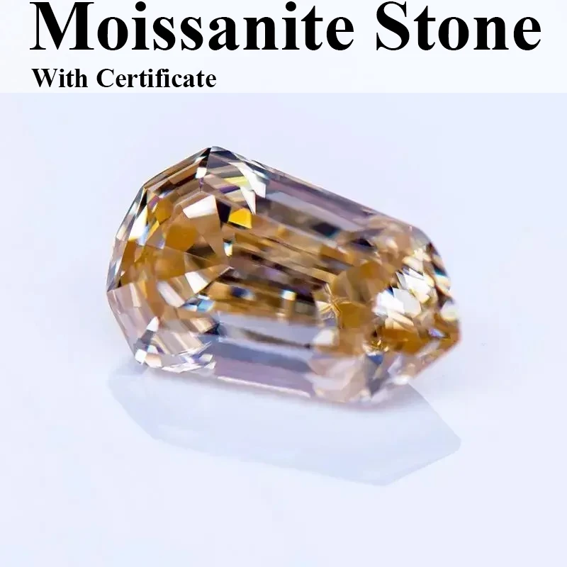 

Оптовая продажа, муассанит, основной цвет, шампанское, плакат, огранка, лабораторный драгоценный камень для DIY, материалы для изготовления ювелирных изделий с GRA Ce