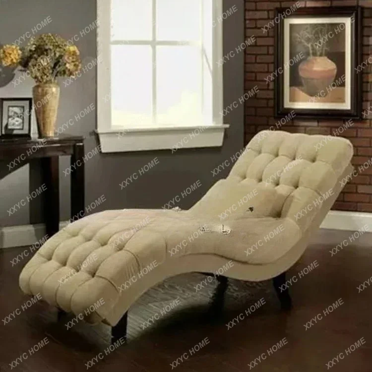 

MEuropean modern simple fabric concubine couch beauty couch American rural retro concubine chair, concubine sofa9344