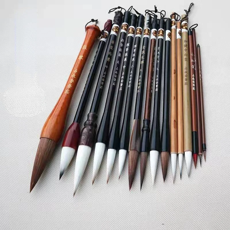 

Watercolor Painting Brush Chinese Meticulous Baimiao Landscape Painting Calligraphy Brush Set Pen Tinta China Caligrafia Brushes