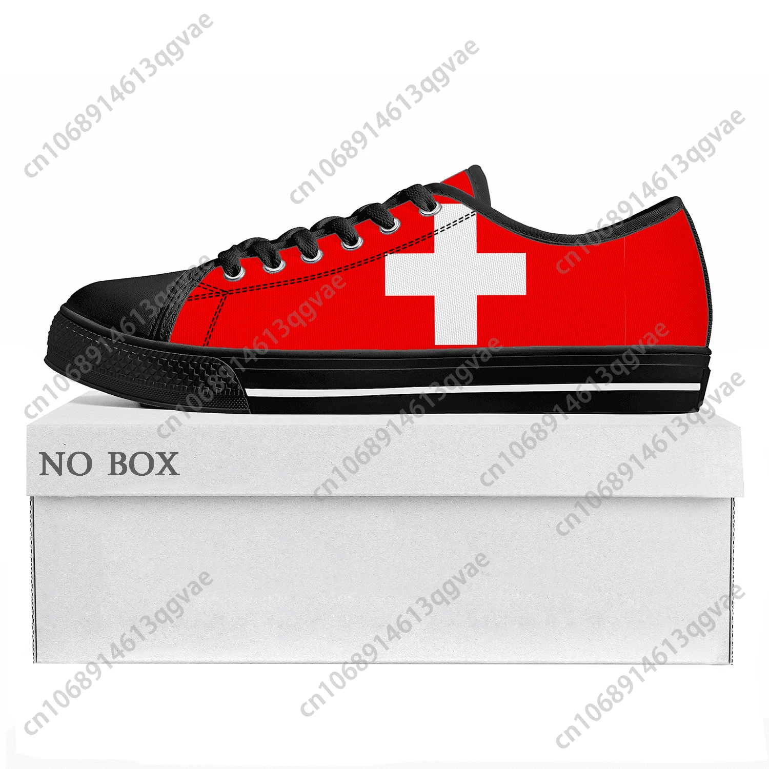 

Swiss Flag Low Top High Quality Sneakers Mens Womens Teenager Canvas Sneaker Switzerland Prode Casual Couple Shoes Custom Shoe