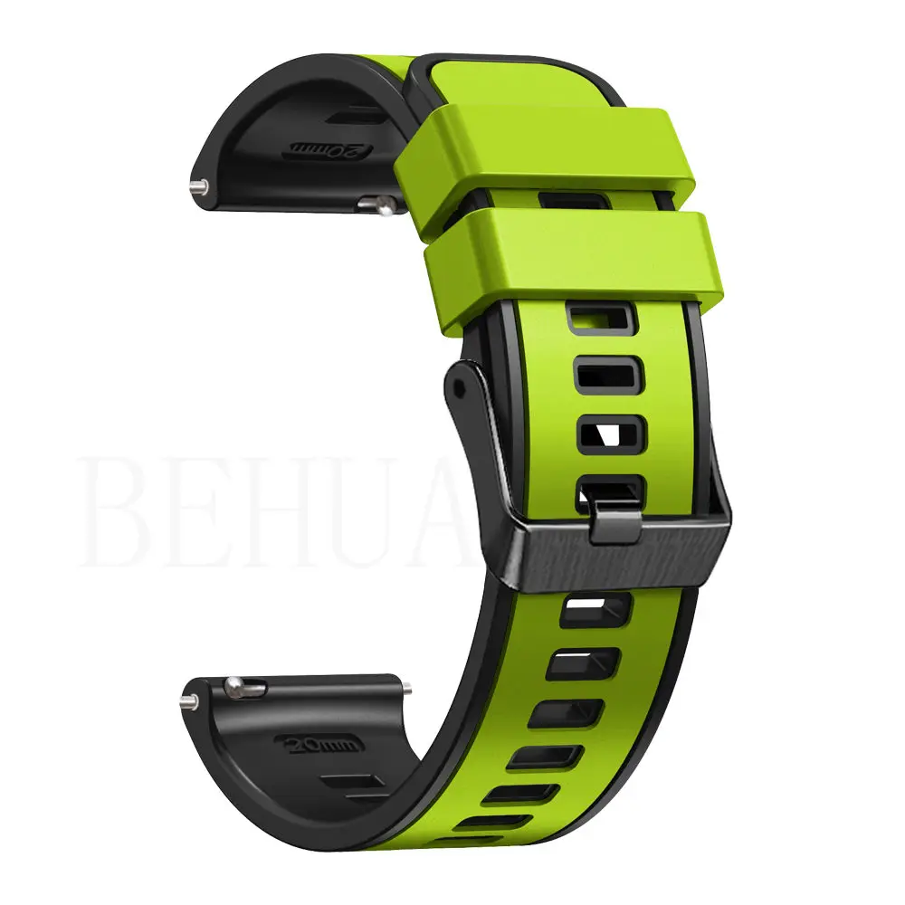 20mm Soft Silicone For Huami Amazfit GTS 2 3 4 Mini WatchBand For For Haylou RS4 Plus / LS02 Strap Bracelet WristStrap Wristband