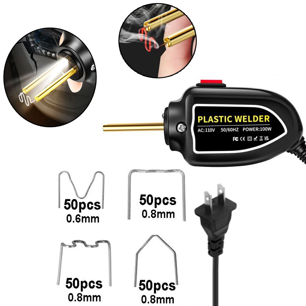

Mini 100W Car Bumper Repair Plastic Welding Machine Kit Heat Gun Plastic Welder Soldering Iron Hot Stapler Repair Auto Tools