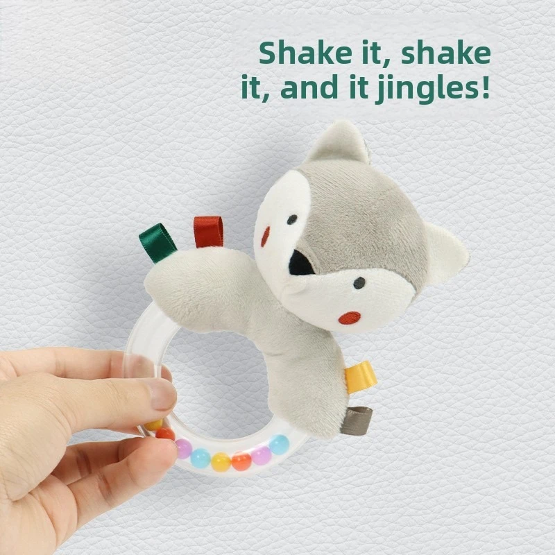 Morbido bambino 3D in stile nordico peluche sonaglio infantile morbido sonaglio giocattolo Montessori arricchimento sensoriale regalo precoce del bambino