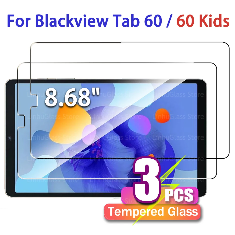 Screen Protector for Blackview Tab 60 / 60 Kids 8.68" Anti-Scratch High Transparency Anti-fingerprint Bubble-Free Tempered Glass