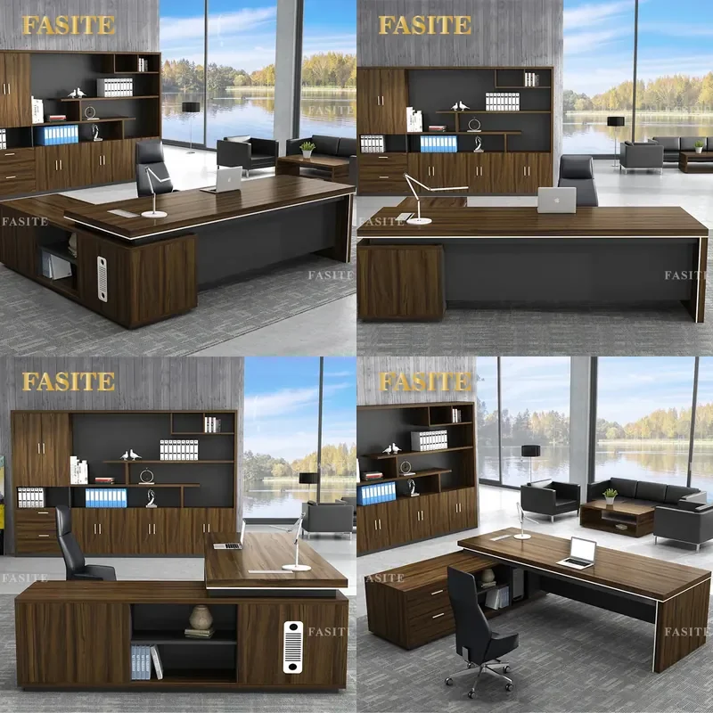 For Office Furniture Modern Large President Supervisor Manager Workstation Simple Executive Desk and Chair