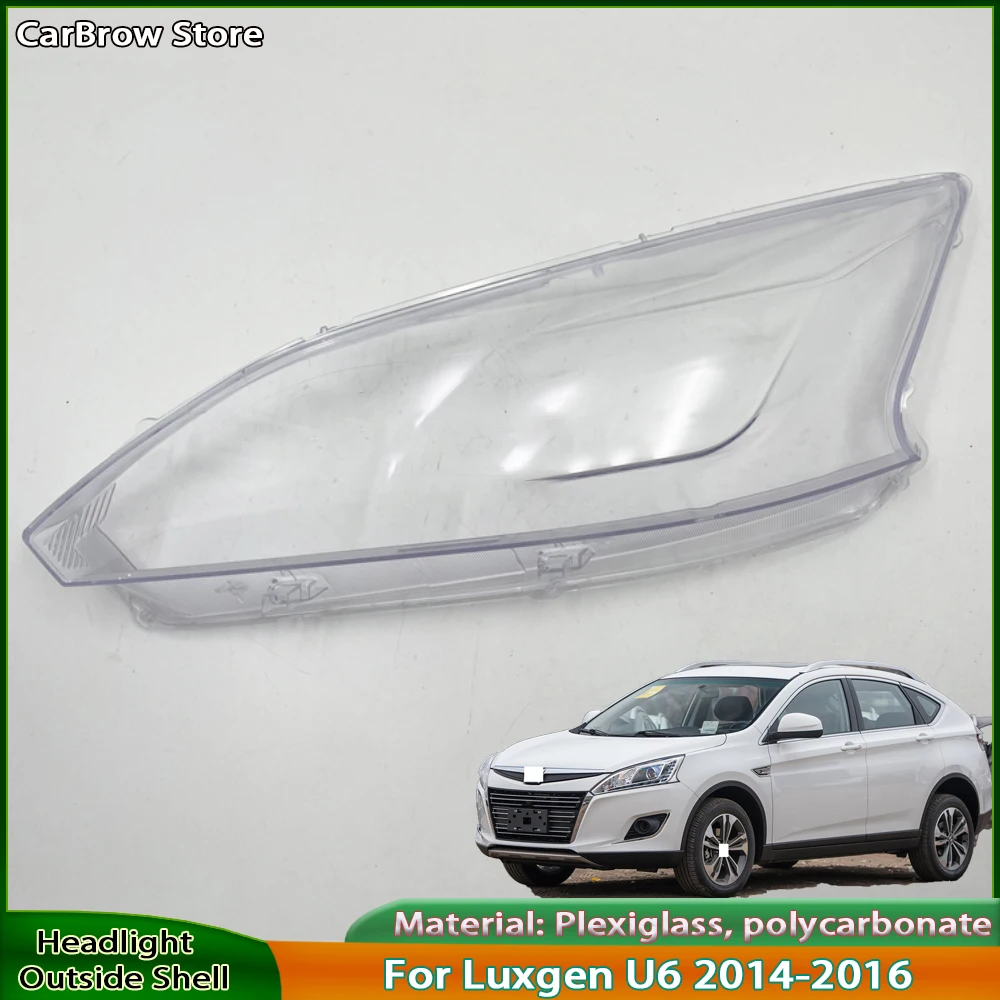 

Headlamp Lamp Shell For Luxgen U6 2014 2015 2016 Headlight Cover Lens Transparent Shade Plexiglass Replace Original Lampshade